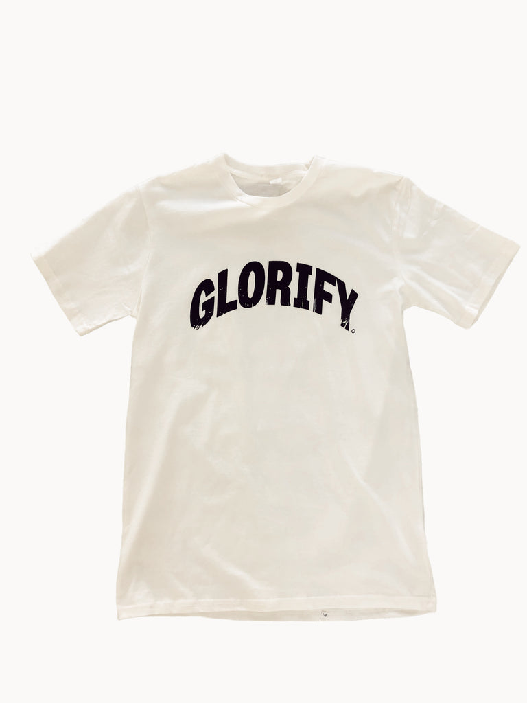 GLORIFY VINTAGE WHITE SLEEVE T-SHIRT