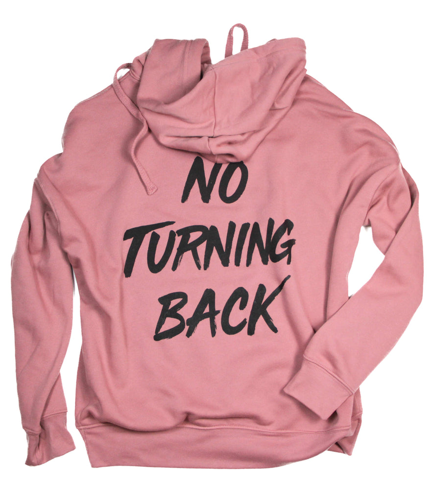NO TURNING BACK MAUVE HOODIE
