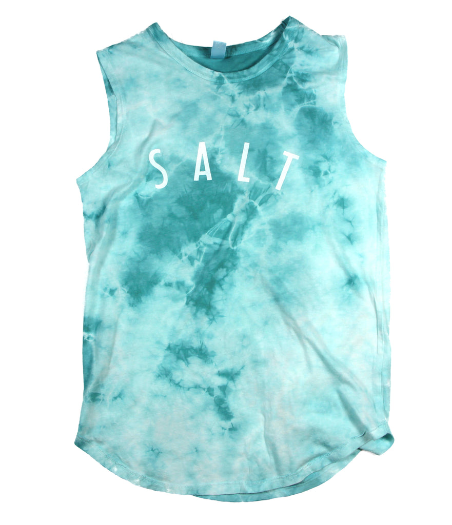 SALT + LIGHT BLUE LAGOON TIE-DYED WOMEN'S SLEEVELESS TANK
