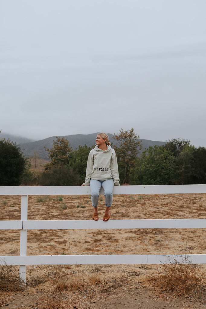 ALL FOR GOD PISTACHIO URBAN HOODIE