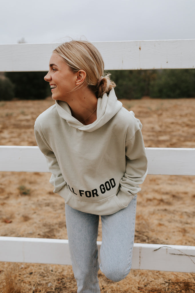 ALL FOR GOD PISTACHIO URBAN HOODIE