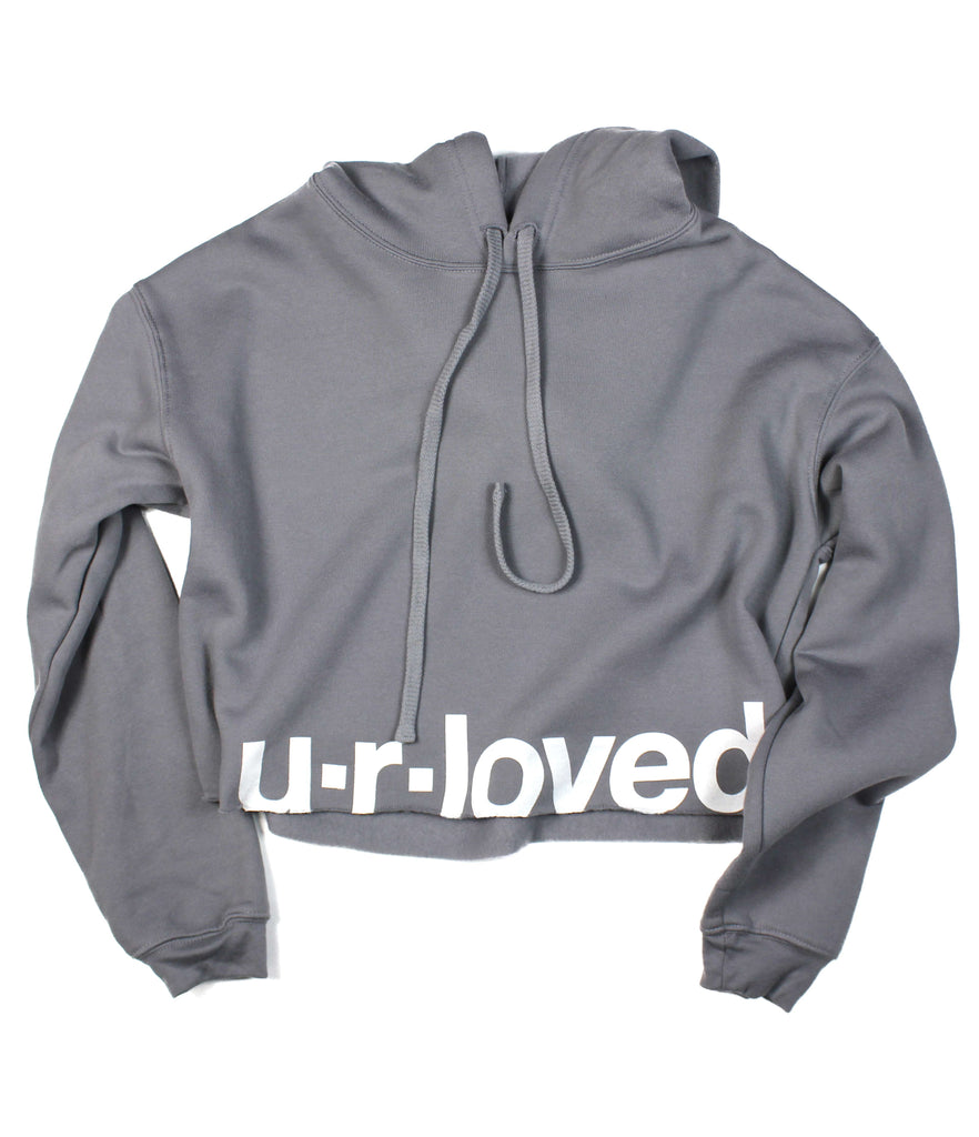 U.R.LOVED STORM CROPPED HOODIE