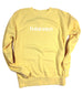 HEAVEN IT'S REAL YELLOW CREWNECK SWEATSHIRT
