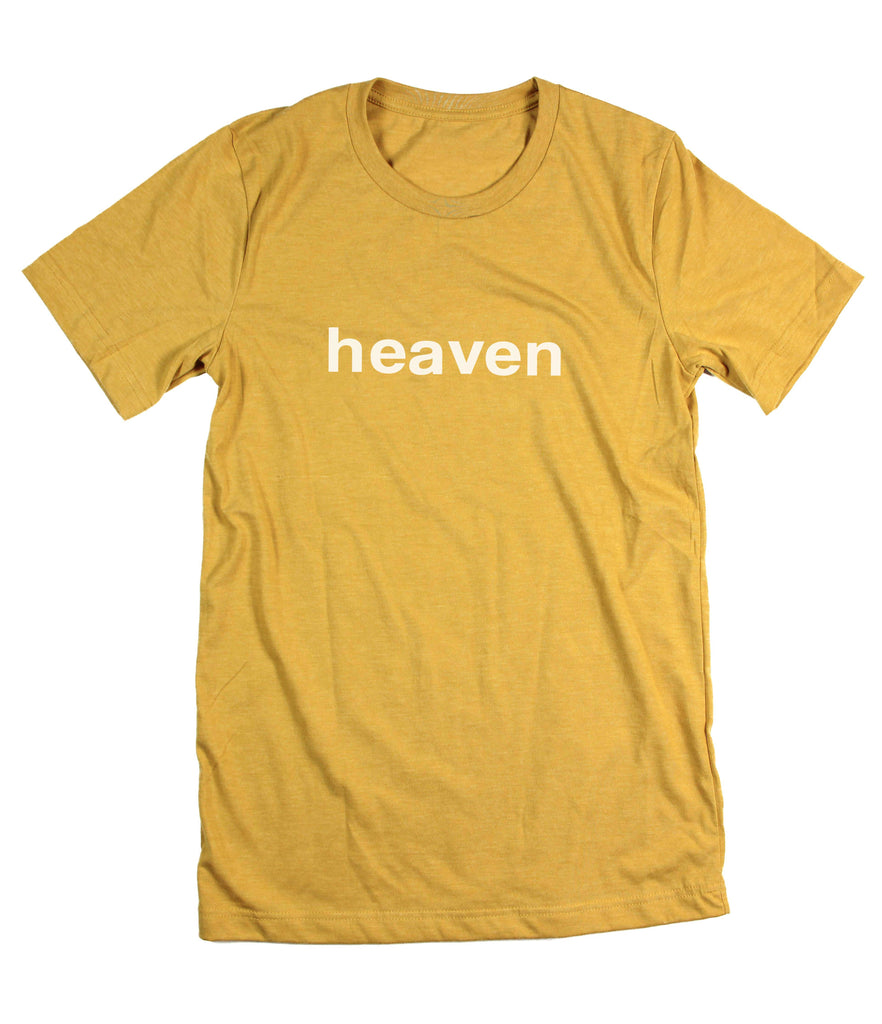HEAVEN IT'S REAL MUSTARD T-SHIRT
