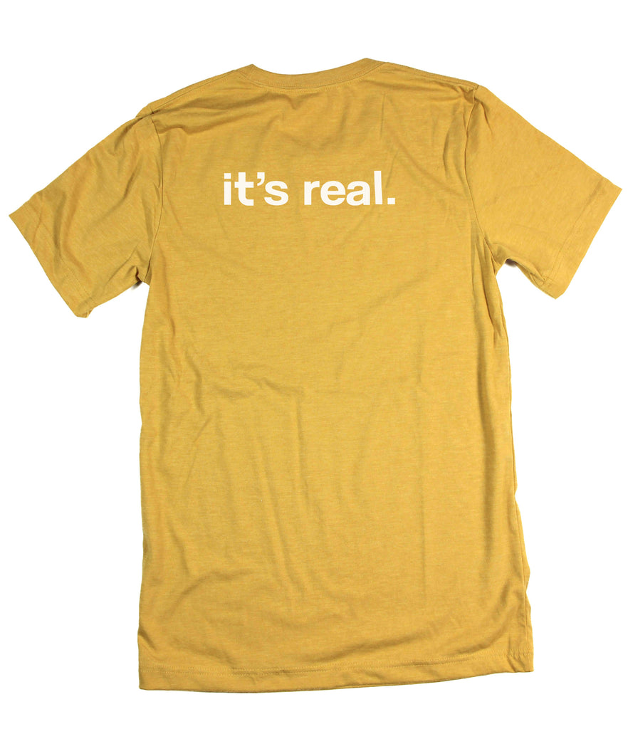 HEAVEN IT'S REAL MUSTARD T-SHIRT