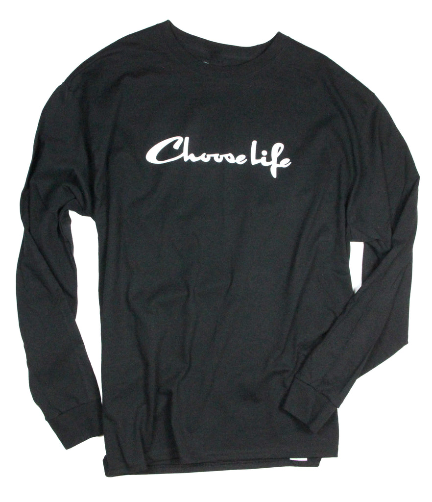 CHOOSE LIFE BLACK LONG SLEEVE