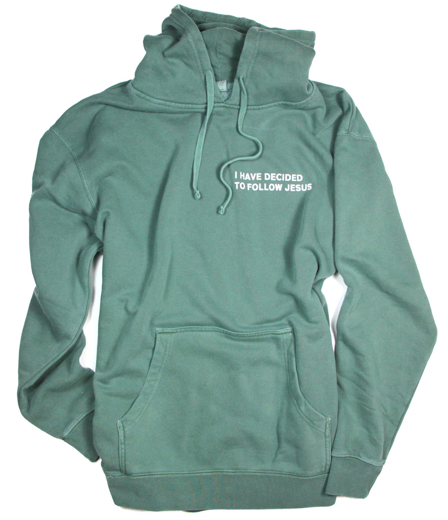 NO TURNING BACK ALPINE GREEN HOODIE