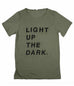 LIGHT UP THE DARK OLIVE RAW NECK T-SHIRT