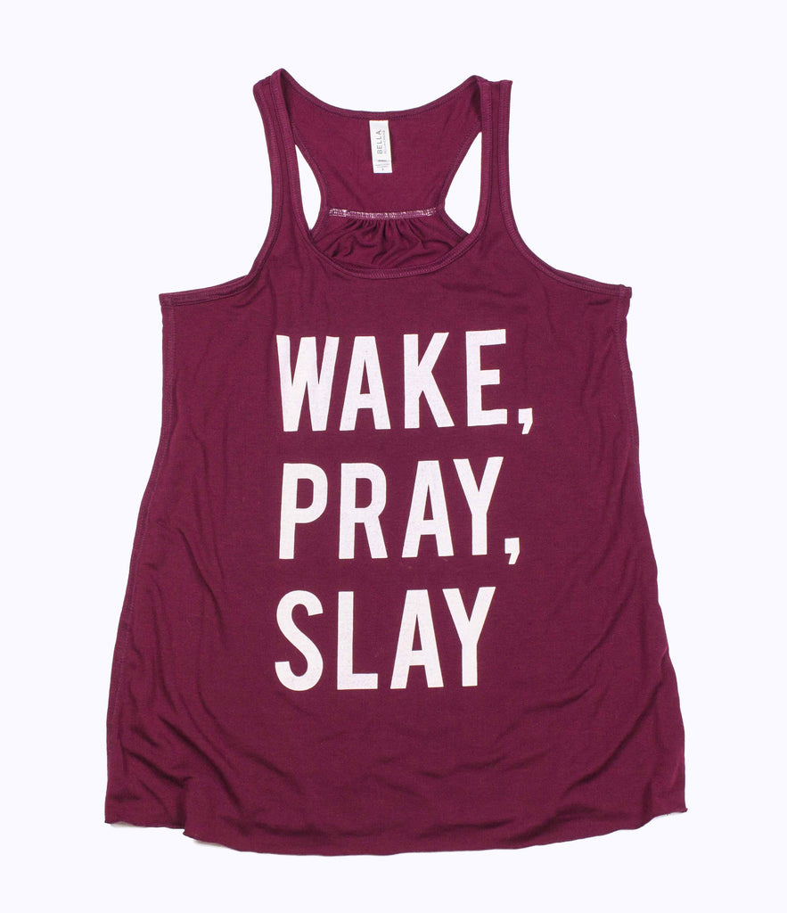 WPS MAROON WOMEN'S FLOWY RACERBACK TANK