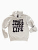BELIEVE JESUS ETERNAL LIFE VINTAGE CONCRETE URBAN HOODIE
