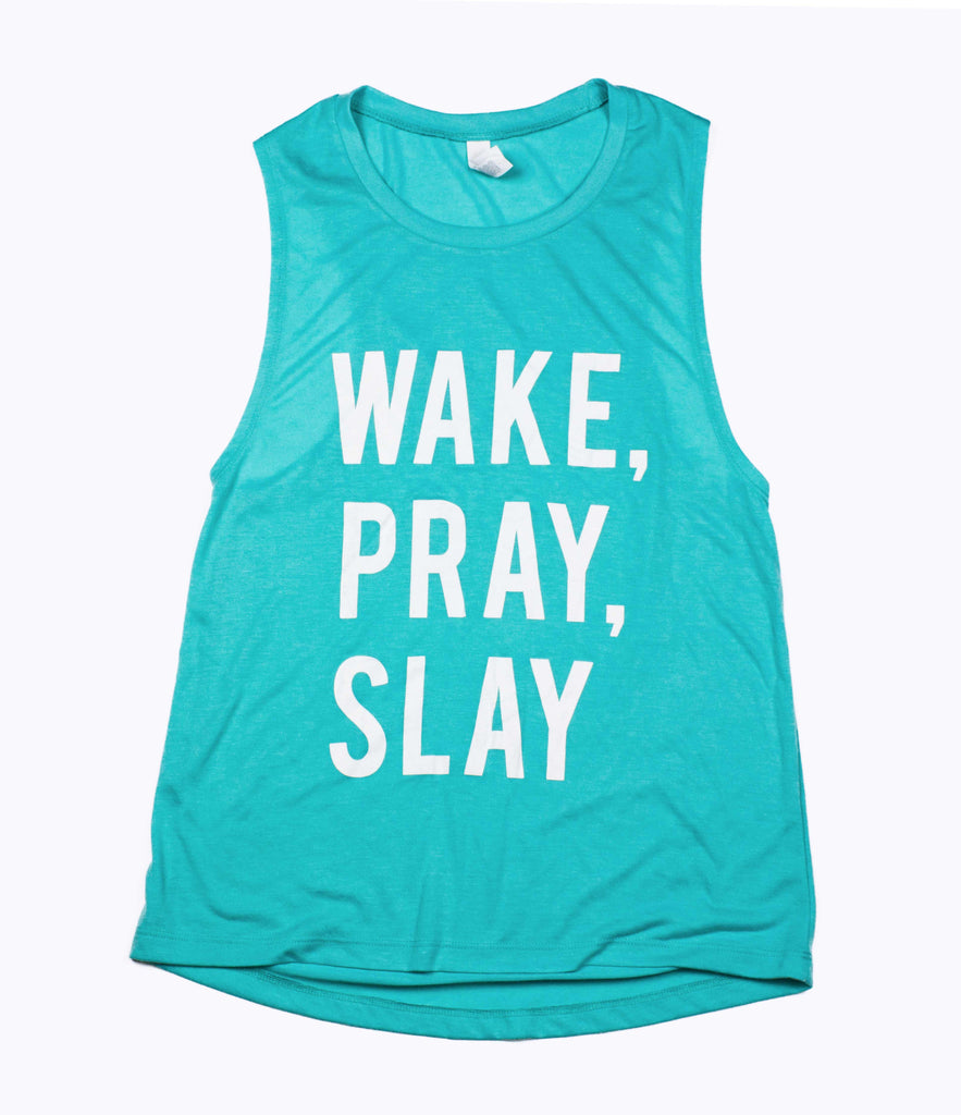 WPS TEAL WOMEN'S FLOWY MUSCLE TANK