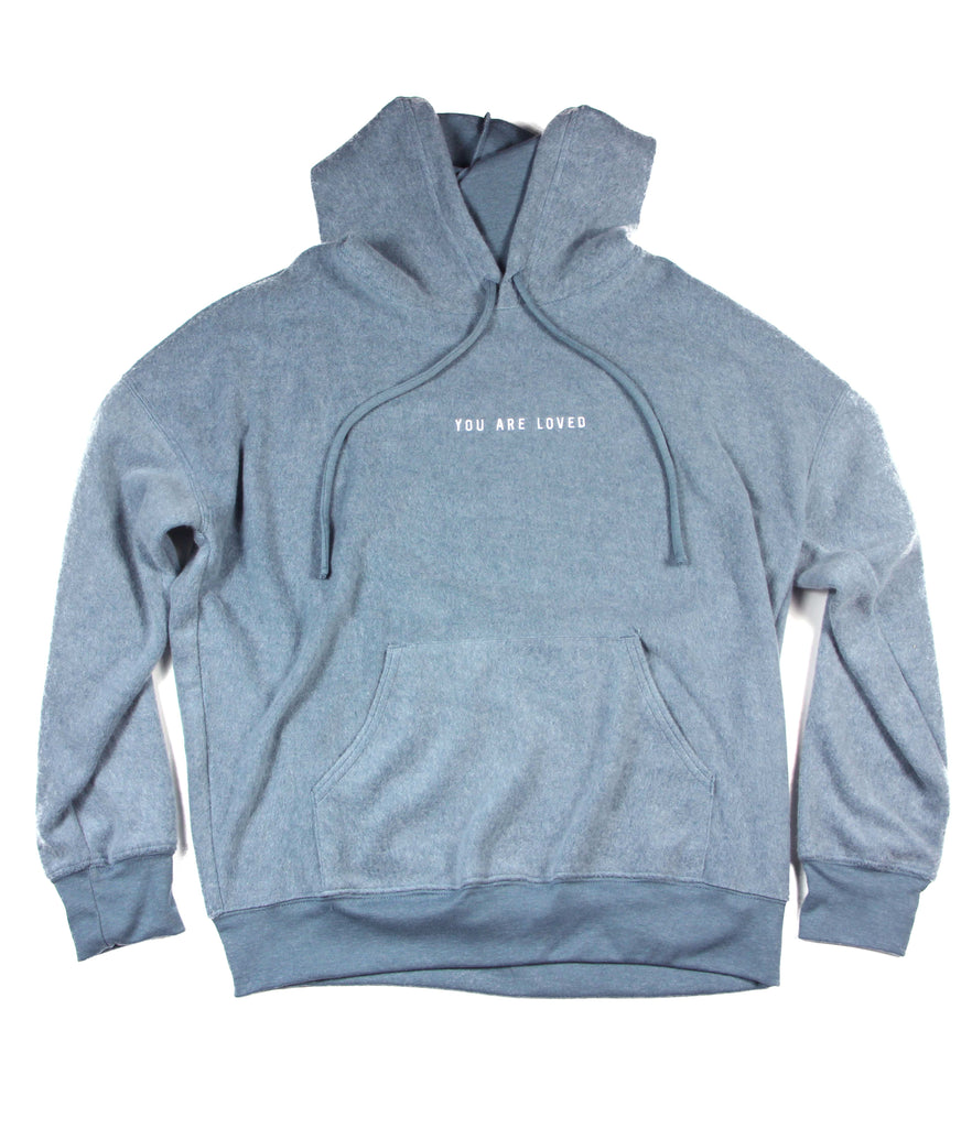 YOU ARE LOVED SLATE FLEECE HOODIE