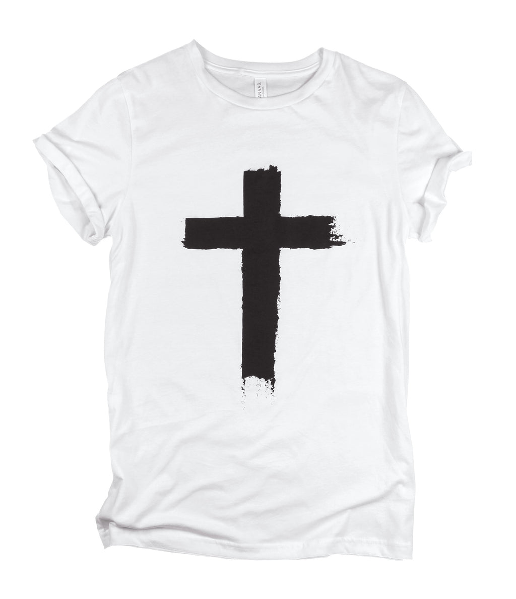 CROSS WHITE ROLLED SLEEVE T-SHIRT