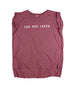 YOU ARE LOVED MAUVE WOMEN'S ROLLED CUFF MUSCLE T-SHIRT