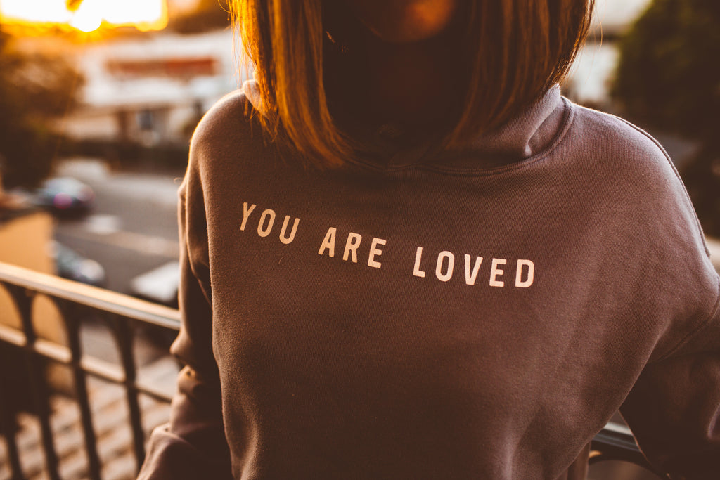 YOU ARE LOVED STORM CROPPED HOODIE