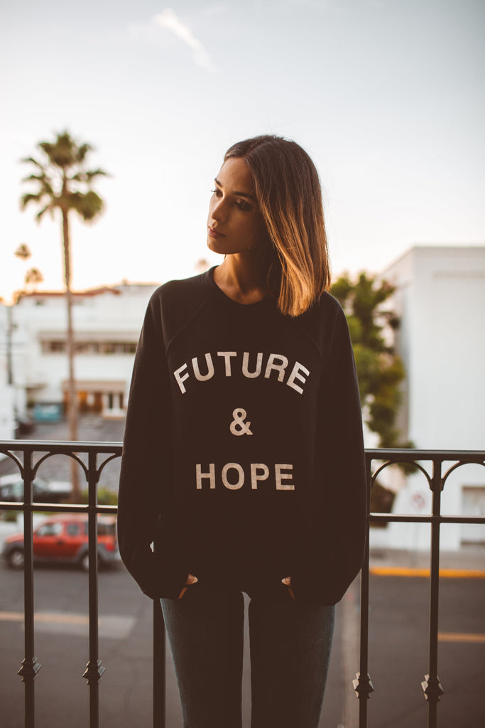 FUTURE & HOPE BLACK CREWNECK SWEATSHIRT