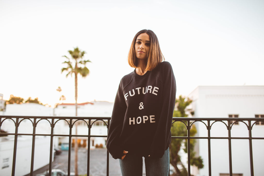 FUTURE & HOPE BLACK CREWNECK SWEATSHIRT