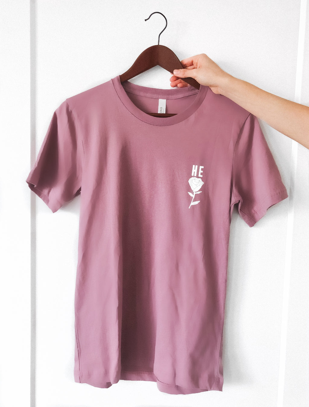 HE ROSE LILAC SLEEVE T-SHIRT