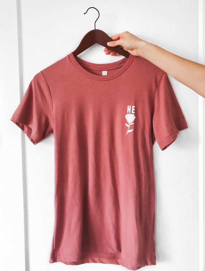 HE ROSE MAUVE SLEEVE T-SHIRT