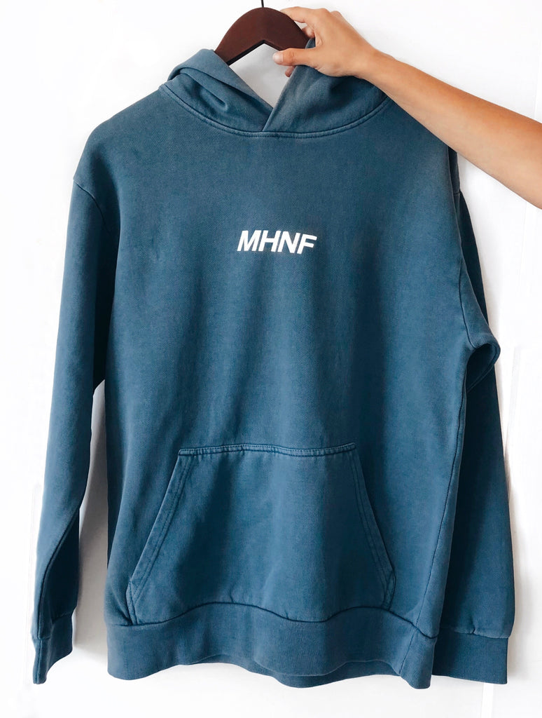 MAKE HIS NAME FAMOUS PEBBLE BLUE URBAN HOODIE