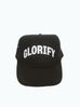 GLORIFY BLACK TRUCKER HAT