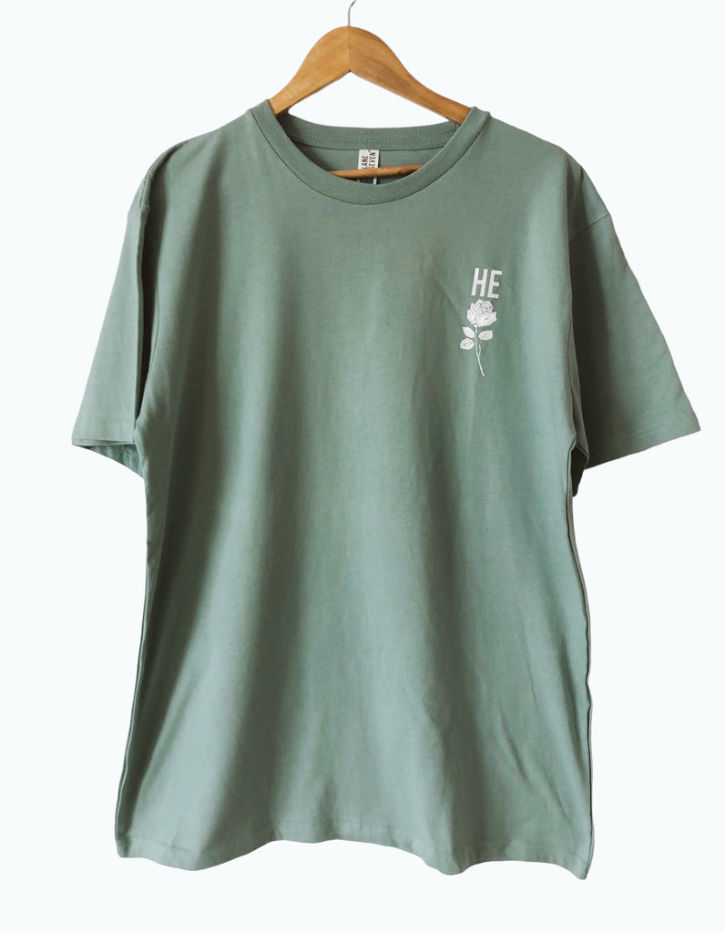JESUS ROSE SEA GREEN SLEEVE T-SHIRT