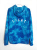 SALT + LIGHT TIE DYE AQUA BLUE HOODIE