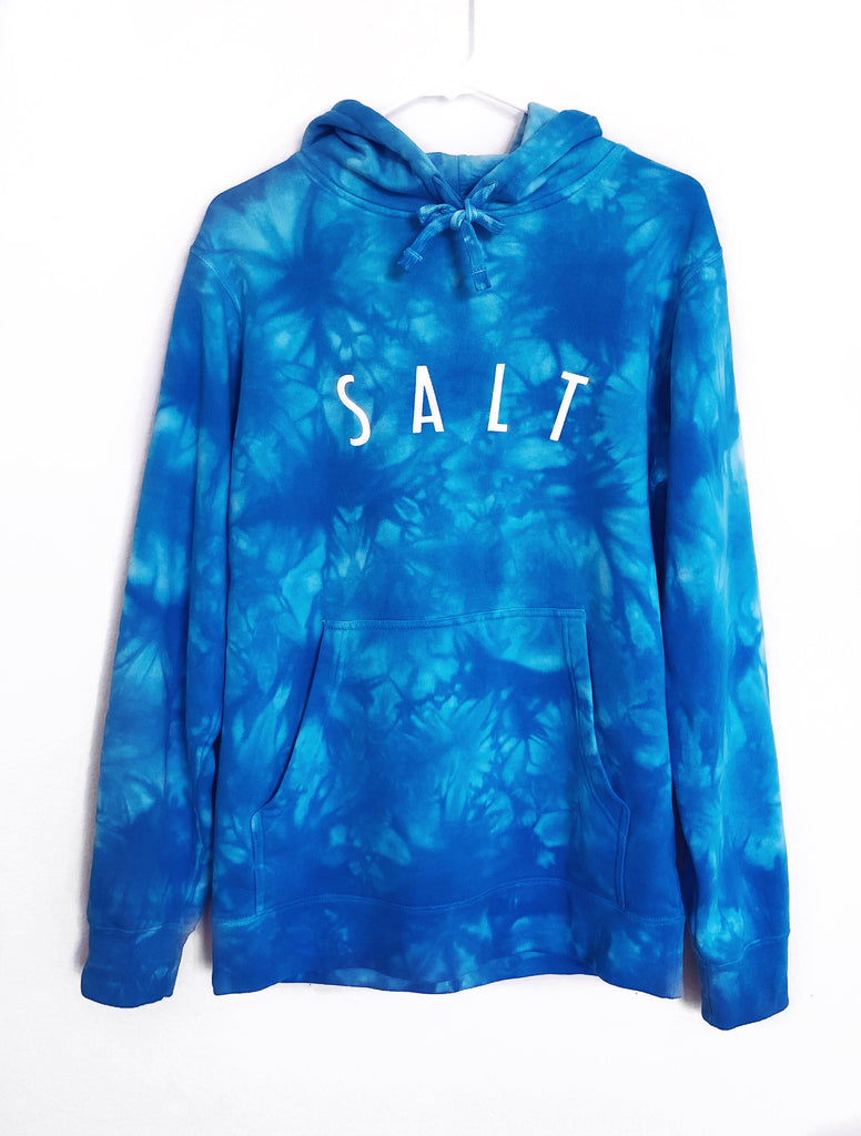 SALT + LIGHT TIE DYE AQUA BLUE HOODIE