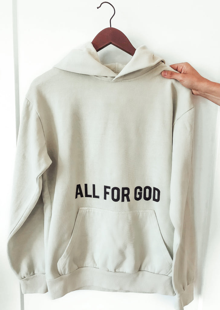 ALL FOR GOD PISTACHIO URBAN HOODIE