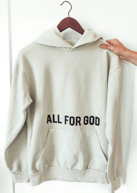 ALL FOR GOD PISTACHIO URBAN HOODIE