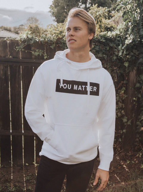 YOU MATTER WHITE HOODIE