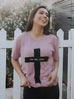 CROSS YOU ARE LOVED LILAC WOMEN'S T-SHIRT