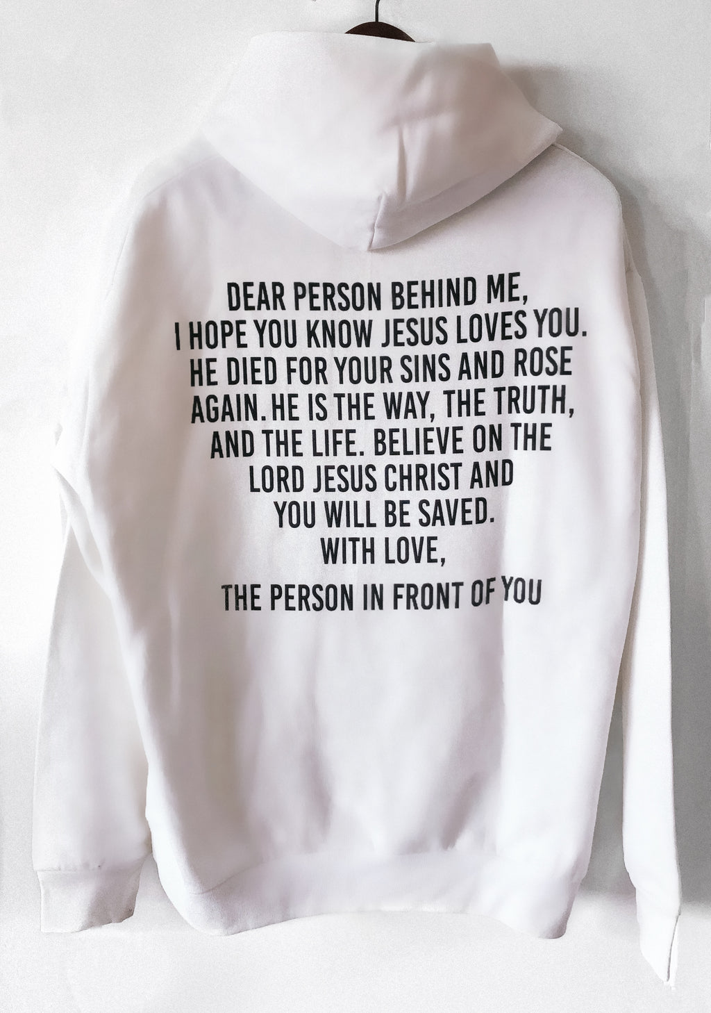 GOOD NEWS CARRIER WHITE URBAN HOODIE