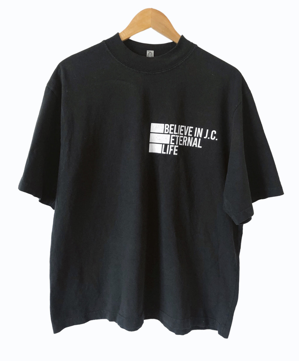 BELIEVE IN J.C. BLACK SLEEVE T-SHIRT