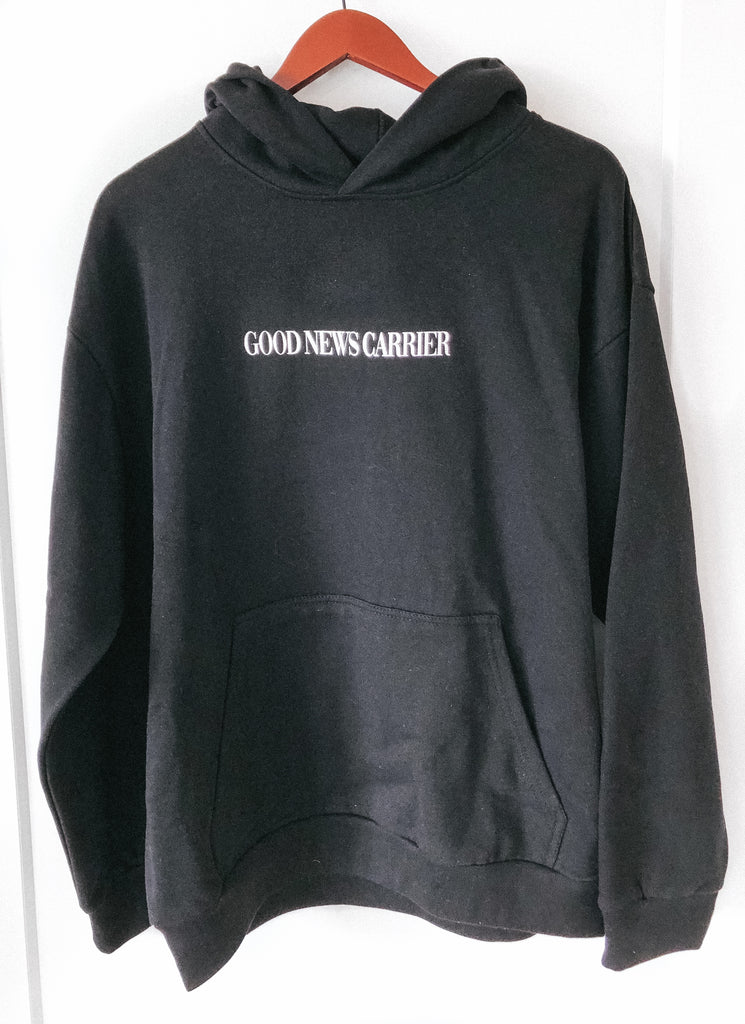 GOOD NEWS CARRIER BLACK URBAN HOODIE