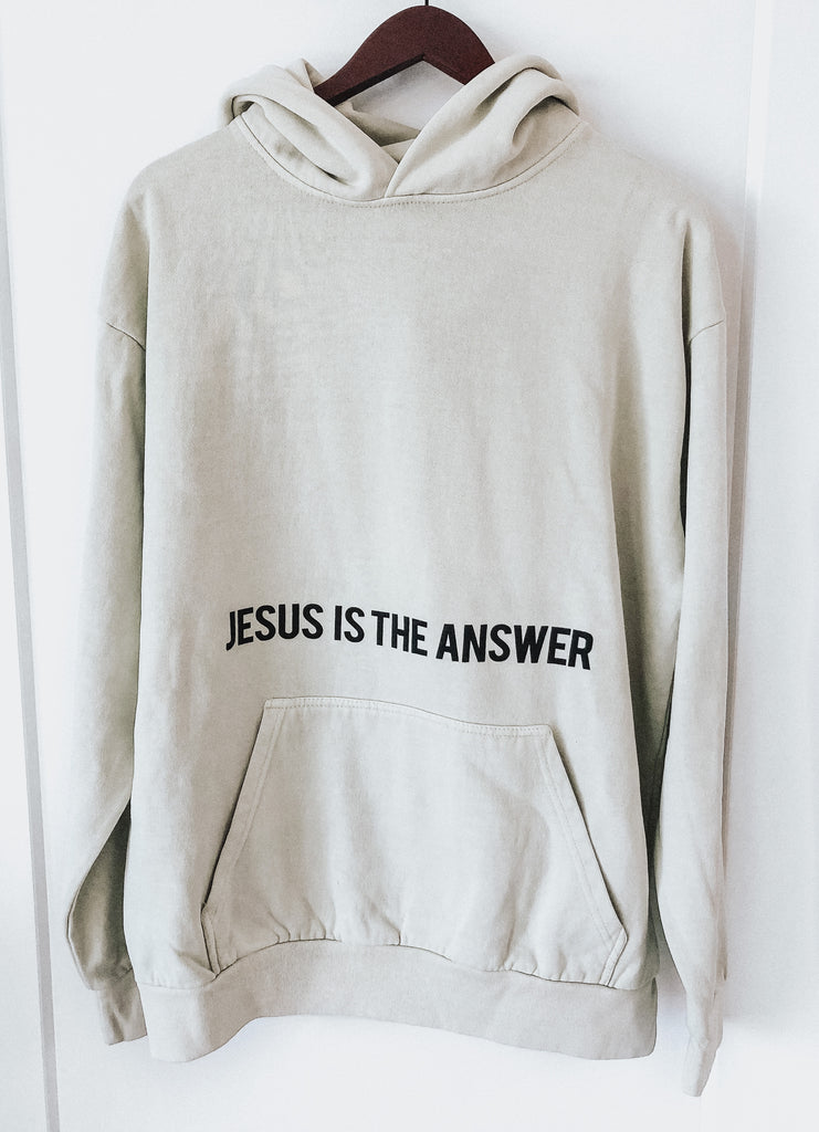 JESUS IS THE ANSWER PISTACHIO URBAN HOODIE