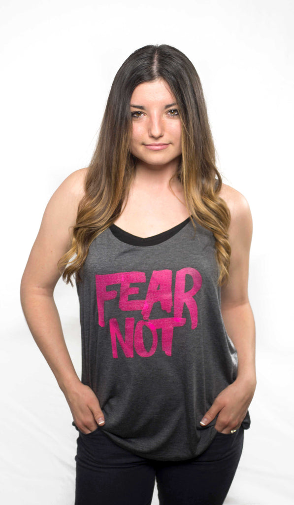 FEAR NOT GRAY WOMEN'S SLOUCHY TANK