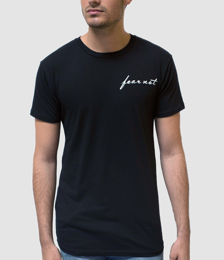 FEAR NOT BLACK LONG BODY T-SHIRT