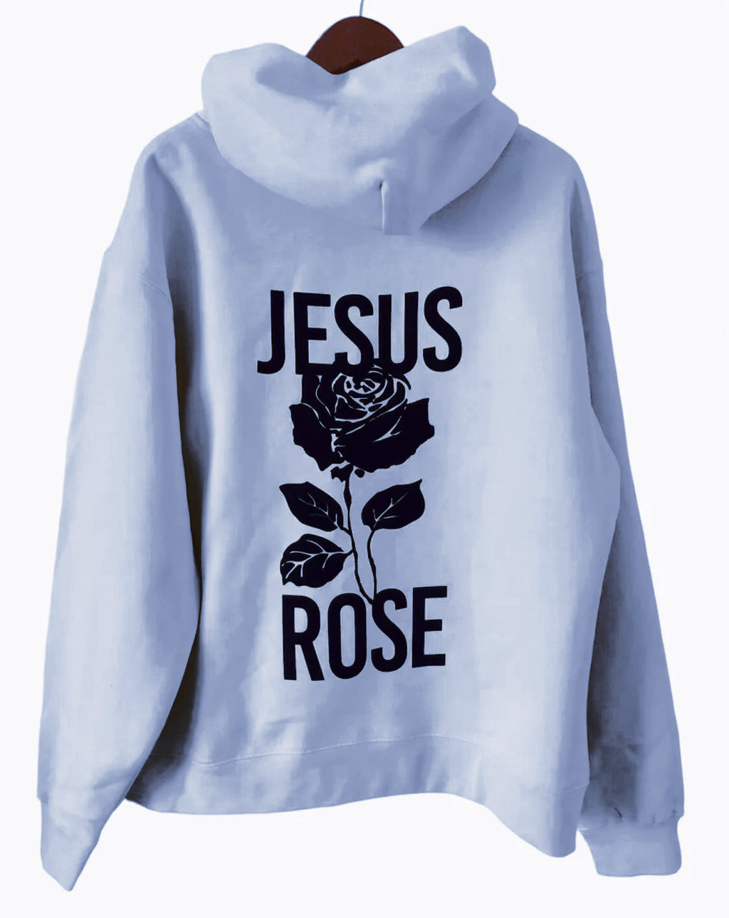 JESUS ROSE ICE BLUE URBAN HOODIE