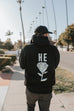HE ROSE NEON BLACK HOODIE