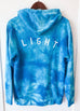 SALT + LIGHT TIE DYE AQUA BLUE HOODIE