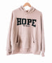 HOPE TAN SUEDED FLEECE HOODIE