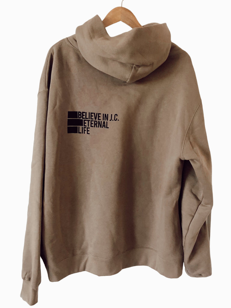 BELIEVE IN J.C. VINTAGE BROWN HOODIE