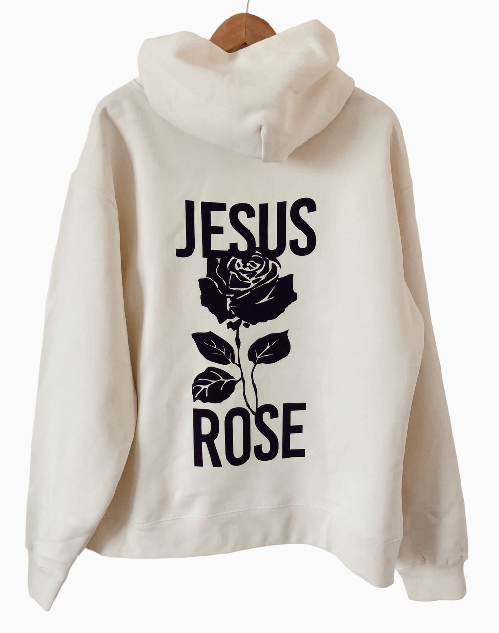 JESUS ROSE CREAM URBAN HOODIE