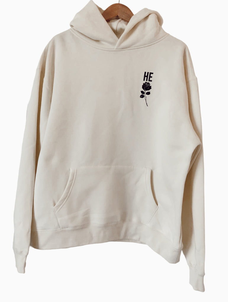 JESUS ROSE CREAM URBAN HOODIE