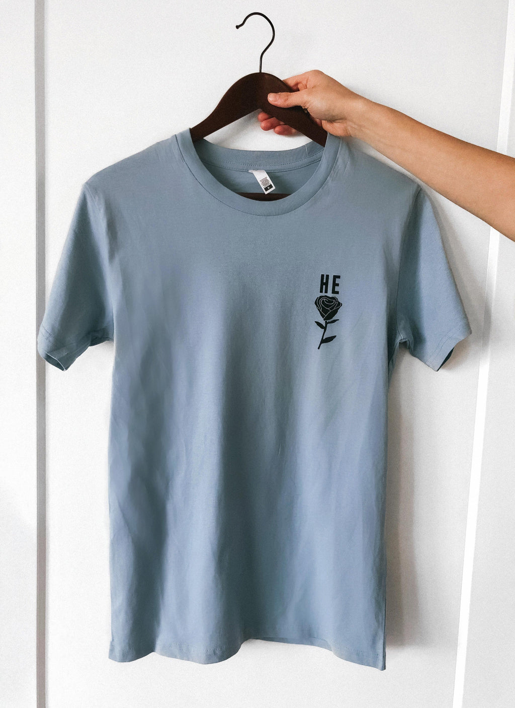 HE ROSE STEEL BLUE SLEEVE T-SHIRT