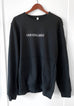 GOOD NEWS CARRIER BLACK CREW PULLOVER
