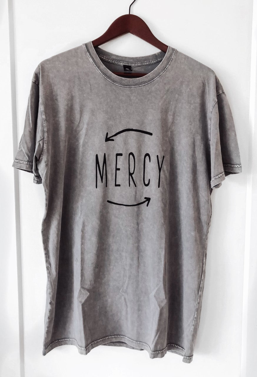 MERCY GREY MINERAL WASH TEE