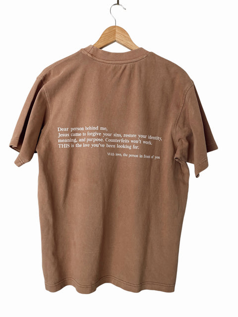 THIS IS THE LOVE VINTAGE BROWN SLEEVE T-SHIRT