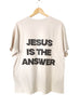 JESUS IS THE ANSWER WOMEN'S URBAN CREAM SLEEVE T-SHIRT